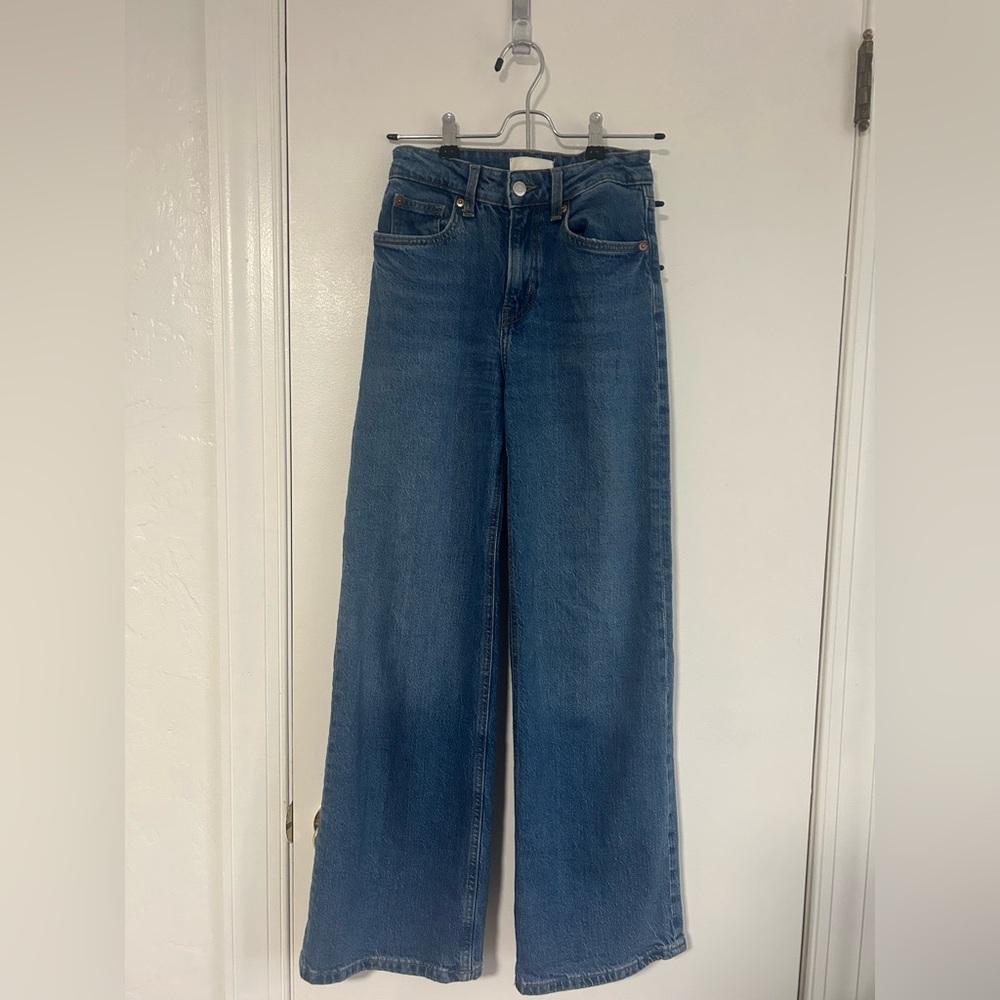 Women's Blue Wide-Leg Jeans
